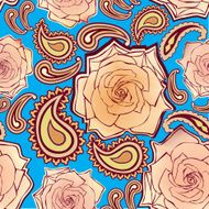Flower rose seamless pattern