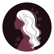 Beautiful woman's silhouette N13