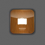 Baggage wood application icons N2