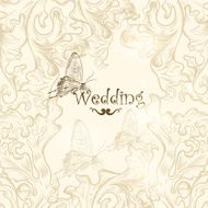 Cute wedding background for design