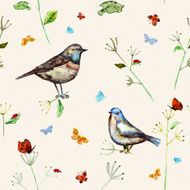 nature seamless texture watercolor N14