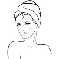Beautiful young woman with towel