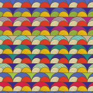 Seamless vector tribal multicolored pattern