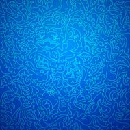 Abstract blue seamless pattern with floral background