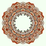 Ornamental round lace Aztec N10