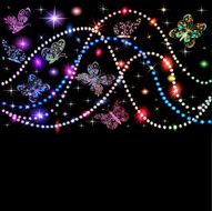 background butterflies and stars