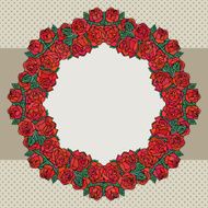 Old school frame with roses N7