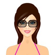 girl with swimsuit and sunglasses