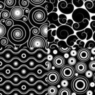 Spiral swirl curl and circle patterns