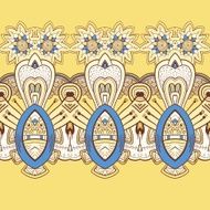 Horizontal lace steampunk ornament ornamental geometric pattern N5