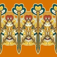 Vector horizontal seamless pattern background ornament N4