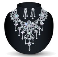 necklace with her wedding N2