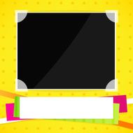 Yellow background with place for photo and text