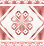 seamless knitted background with flower
