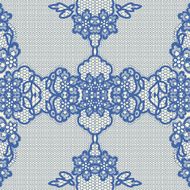 Old lace background ornamental flowers Vector realistic texture