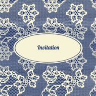 Wedding invitation Lace background with a place for text