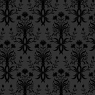 Seamless black floral wallpaper