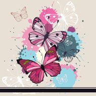 Vector illustration with butterflies N4
