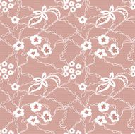 Lace seamless pattern with flowers N191