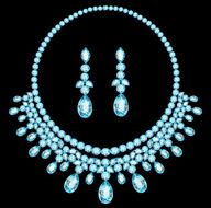 blue necklace