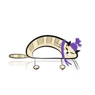 Funny slipping cat for your design N4