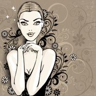 Woman floral trend