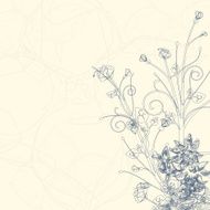 Vector grunge floral background contains transparencies