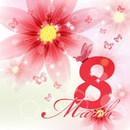Greeting card with March 8 N3