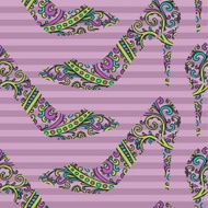 floral shoe pattern