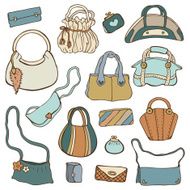 Women&#039;s handbags Vector Set