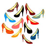 Women shoes on a white background