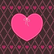 Knitted Fabric with Heart