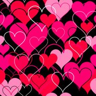 Hearts pink seamless Background Vector