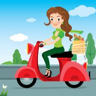 woman on scooter N2