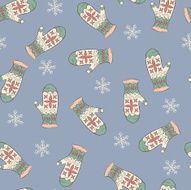 Seamless pattern with mittens N3