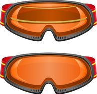 ski goggles vector illustration