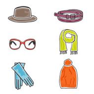 Fashion accessories icon set N2