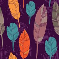seamless feather pattern