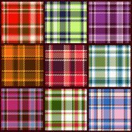 Seamless textured vector plaid pattern N3