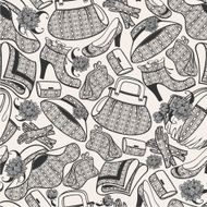 Seamless vintage background with lady's wear accessories
