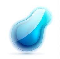 GLossy blue vector bubble