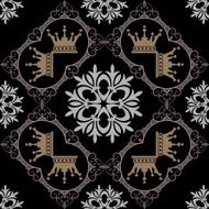 black wallpaper in old style N120