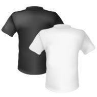 Black and white T-shirt Back View