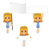 set of funny cartoon housewife N2