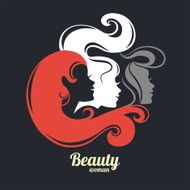 Beautiful girl silhouettes