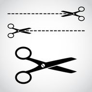 Scissors icon isolated on white background N3