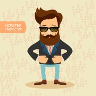 Hipster cartoon character N2