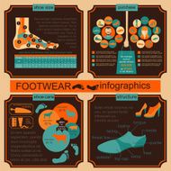 Footwear infographics elements N6