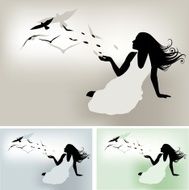 Girl and birds N3