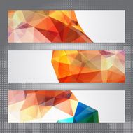 Banner backgrounds with bright triangles